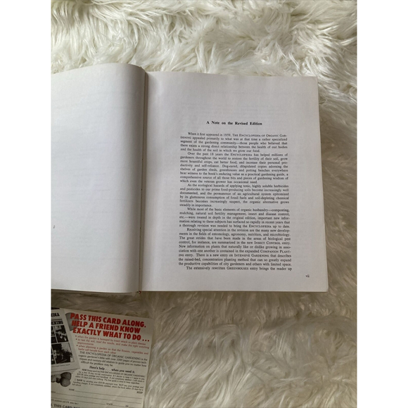 1978 The Encyclopedia of Organic Gardening Hard Cover Book With Rare Order Card! - Picture 7 of 11